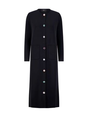 Aleeza Paris Black Longline Cardigan